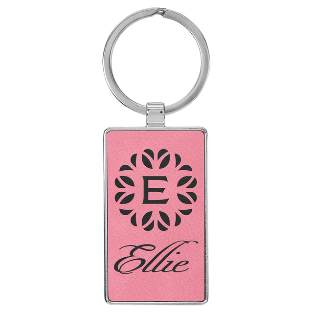 Rectangle Keychain with Metal Frame-AKD Ink