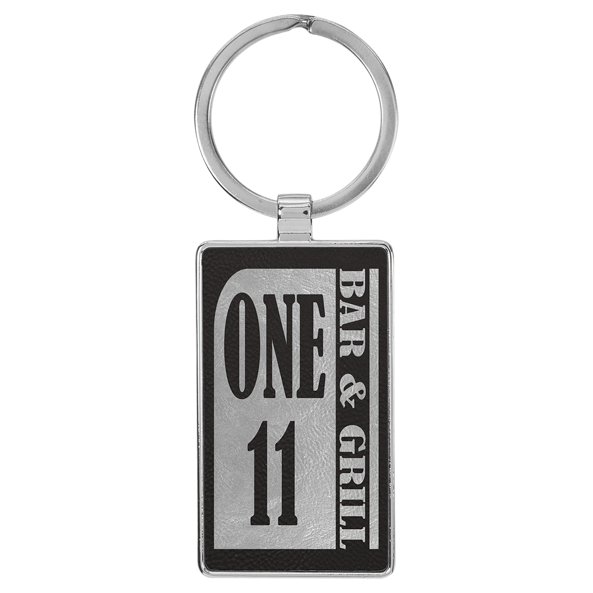 Rectangle Keychain with Metal Frame-AKD Ink