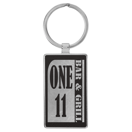 Rectangle Keychain with Metal Frame-AKD Ink
