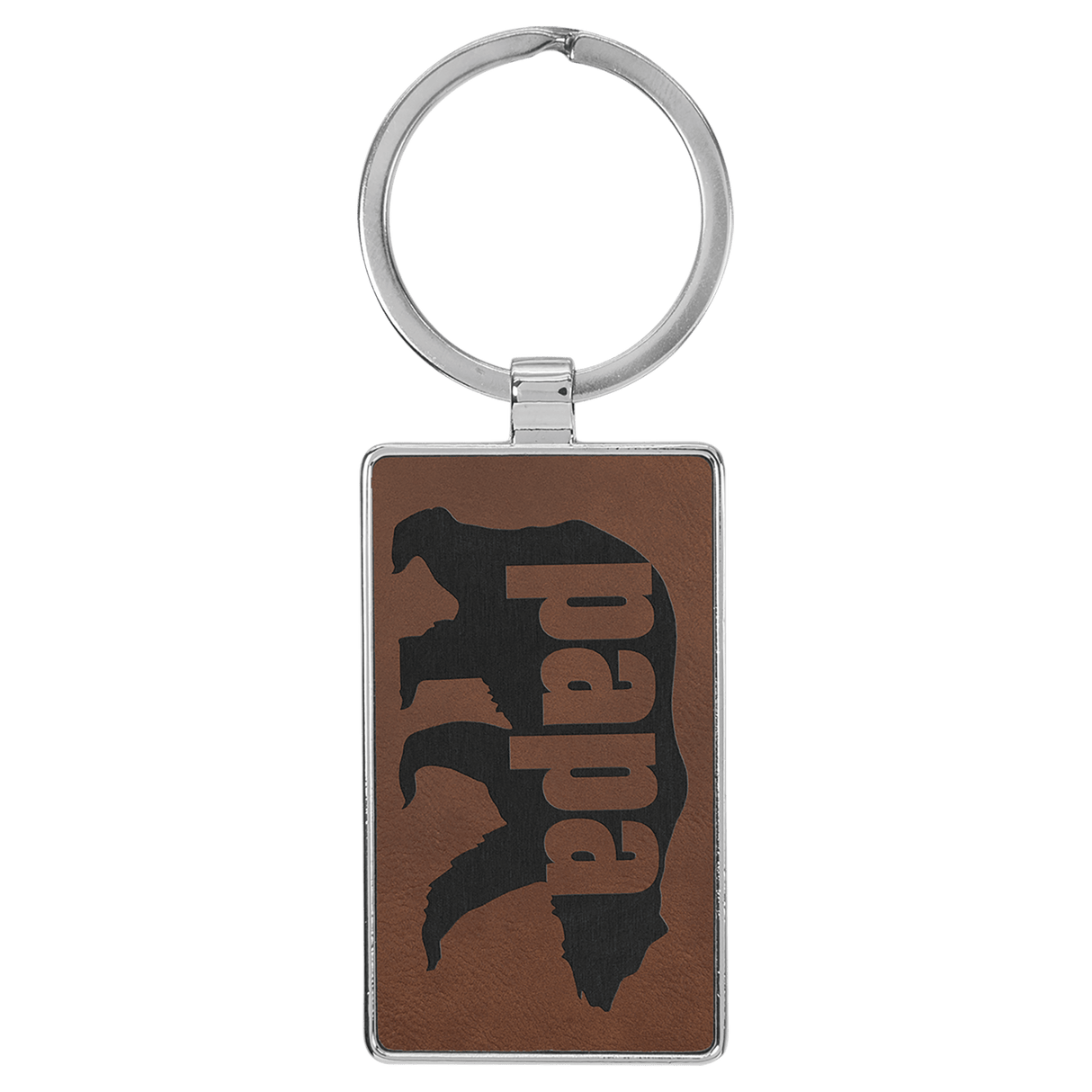Rectangle Keychain with Metal Frame-AKD Ink