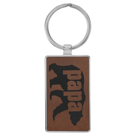 Rectangle Keychain with Metal Frame-AKD Ink