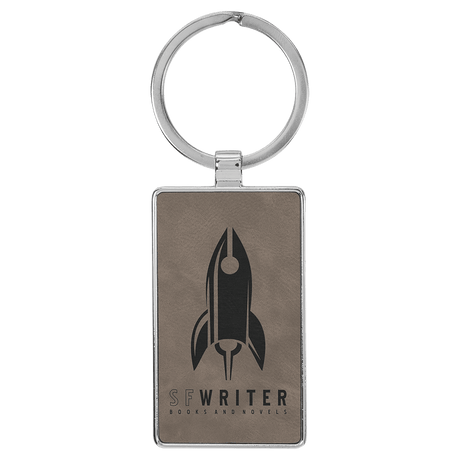 Rectangle Keychain with Metal Frame-AKD Ink