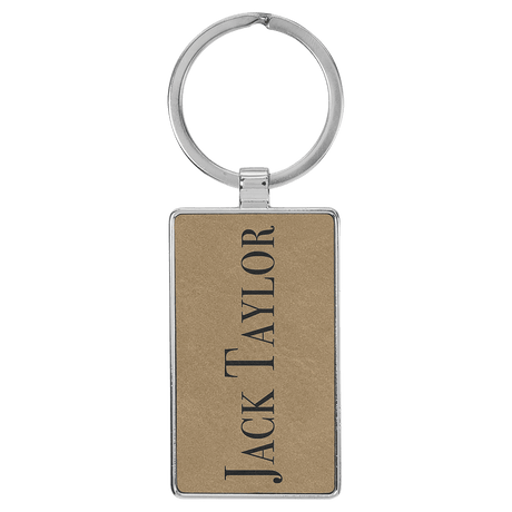 Rectangle Keychain with Metal Frame-AKD Ink