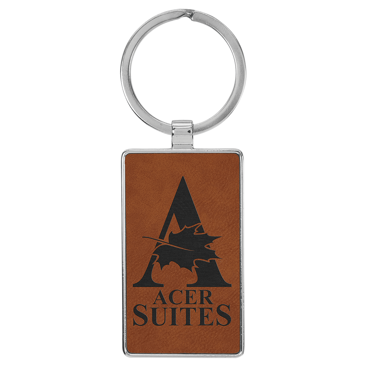 Rectangle Keychain with Metal Frame-AKD Ink