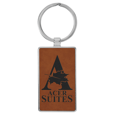 Rectangle Keychain with Metal Frame-AKD Ink