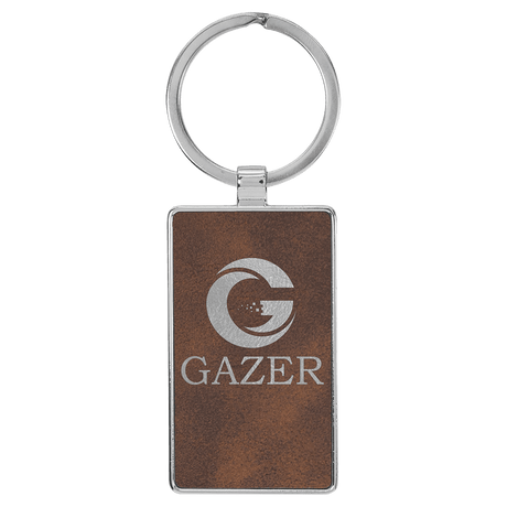 Rectangle Keychain with Metal Frame-AKD Ink
