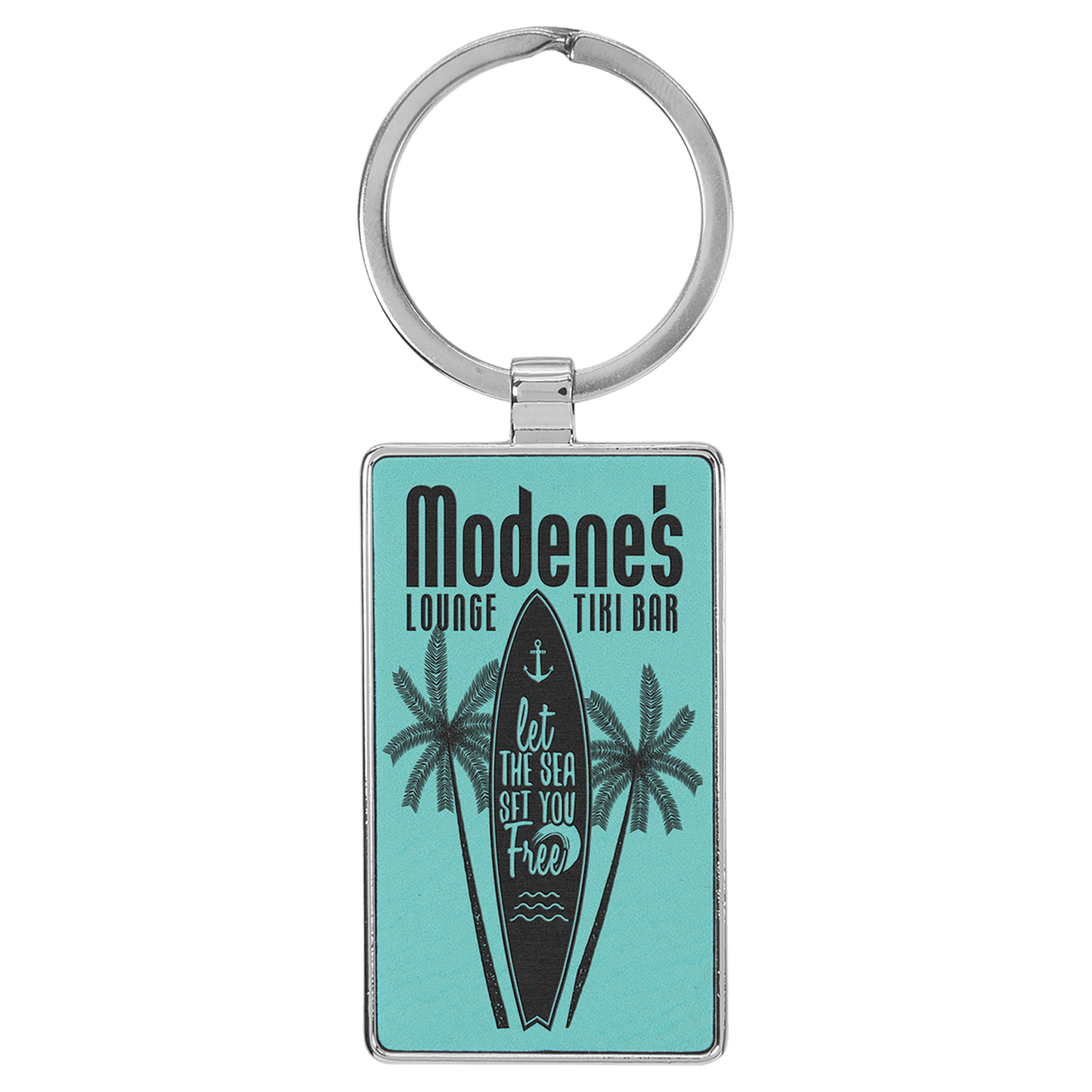 Rectangle Keychain with Metal Frame-AKD Ink