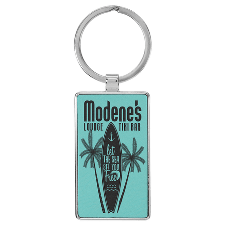 Rectangle Keychain with Metal Frame-AKD Ink