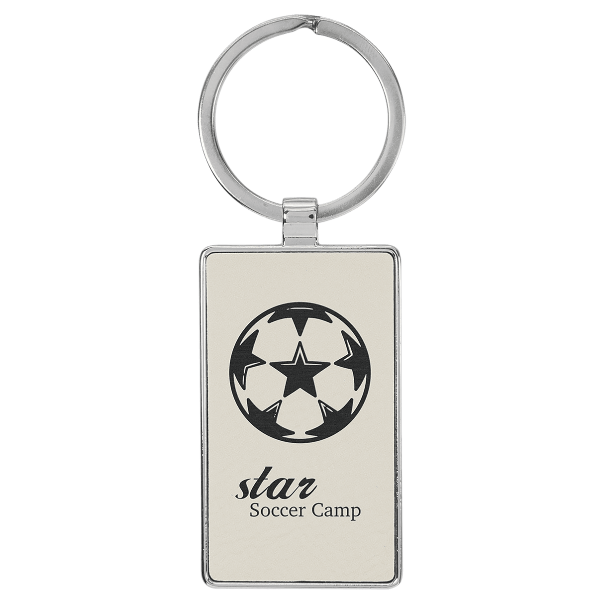 Rectangle Keychain with Metal Frame-AKD Ink