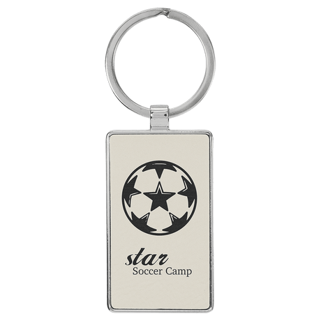 Rectangle Keychain with Metal Frame-AKD Ink
