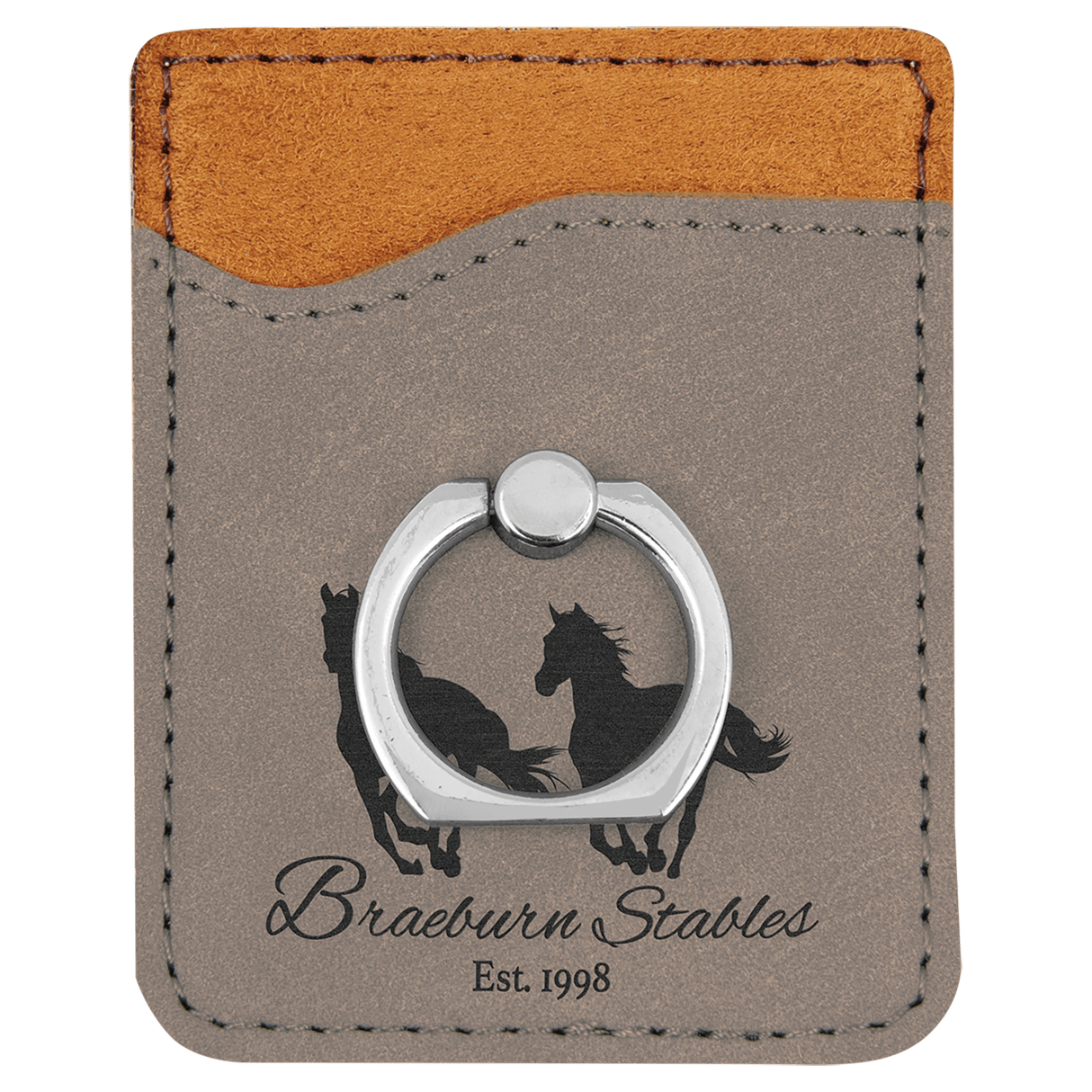 Phone Wallet with Silver Ring-AKD Ink