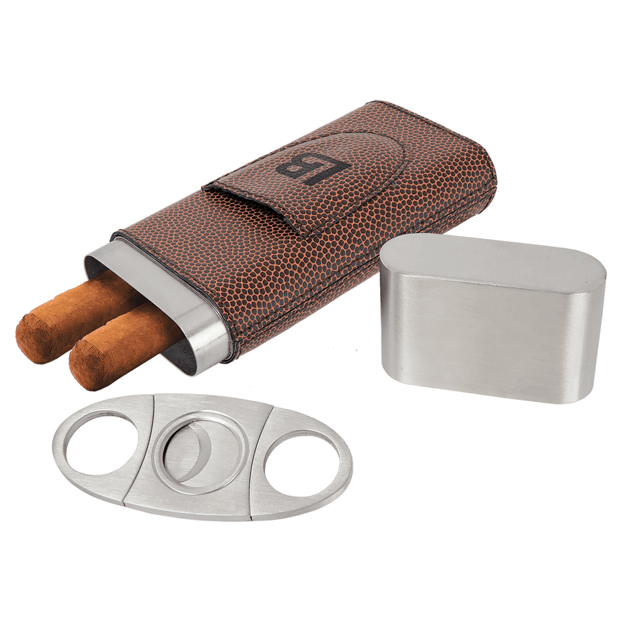 Football Cigar Case with Cutter-AKD Ink