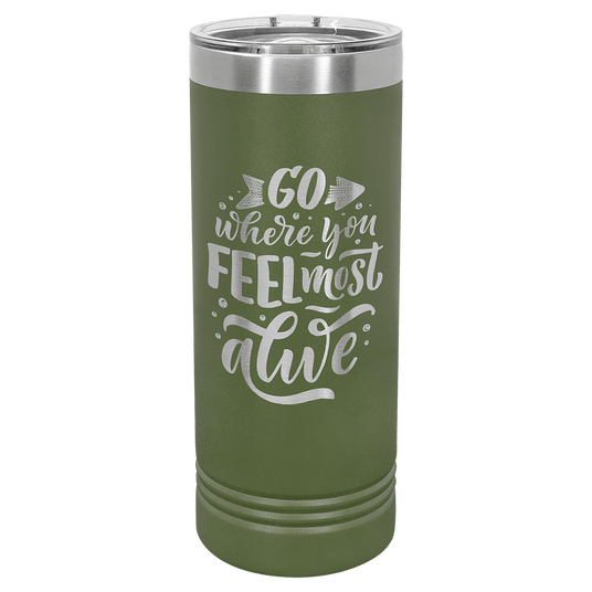 22 oz. Polar Camel Skinny Tumbler with Slider Lid-AKD Ink
