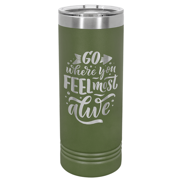 22 oz. Polar Camel Skinny Tumbler with Slider Lid-AKD Ink