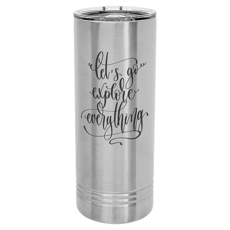 22 oz. Polar Camel Skinny Tumbler with Slider Lid-AKD Ink