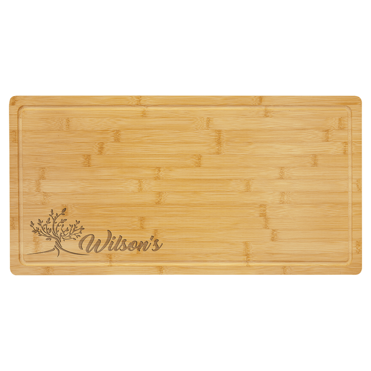 Bamboo Cutting Board with Drip Ring-AKD Ink