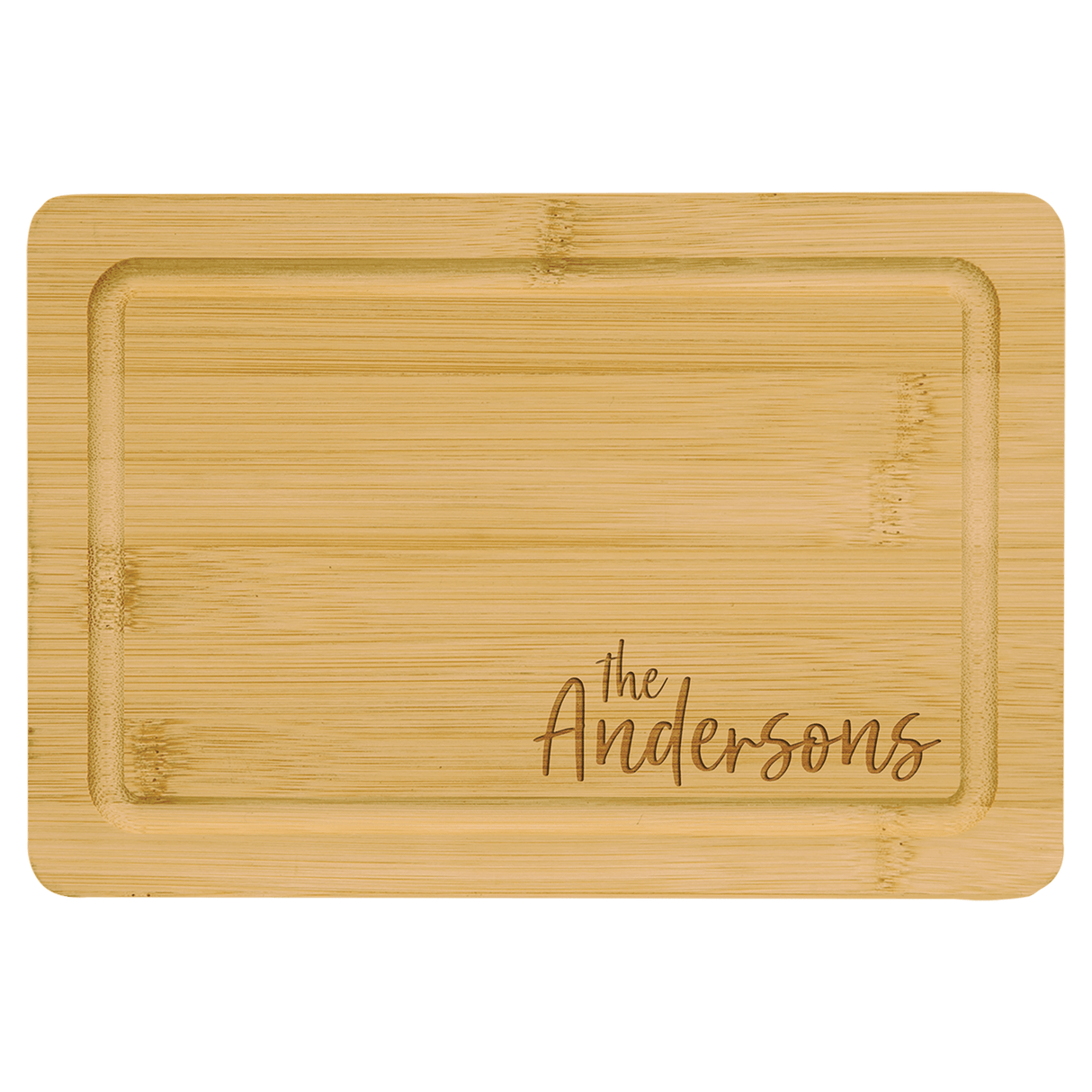 Bamboo Cutting Board with Drip Ring-AKD Ink