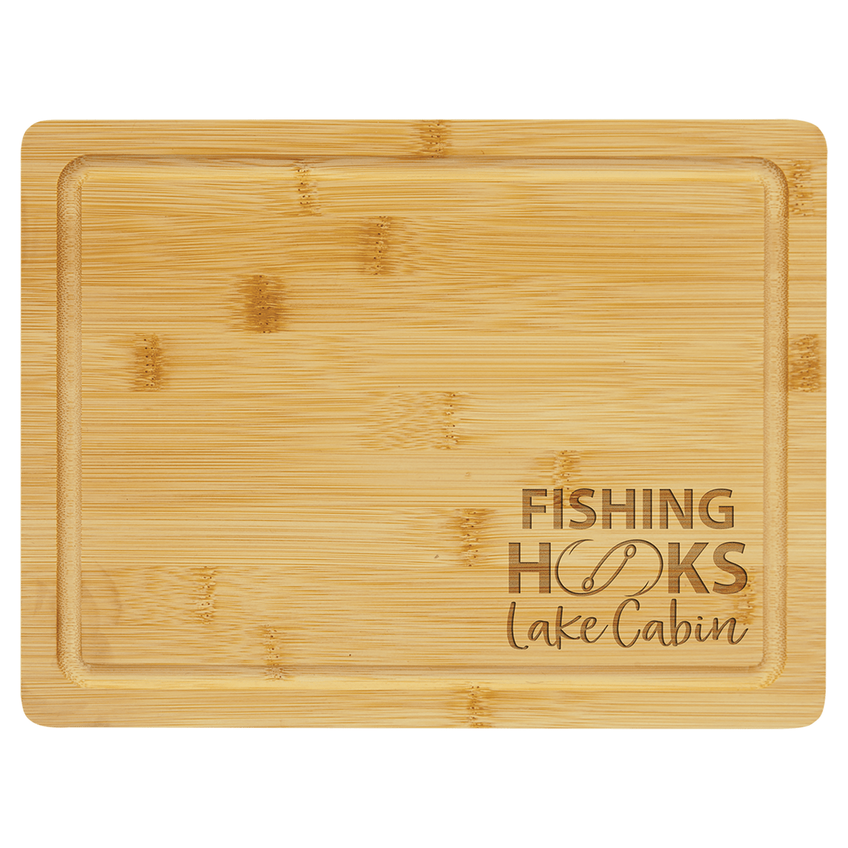 Bamboo Cutting Board with Drip Ring-AKD Ink