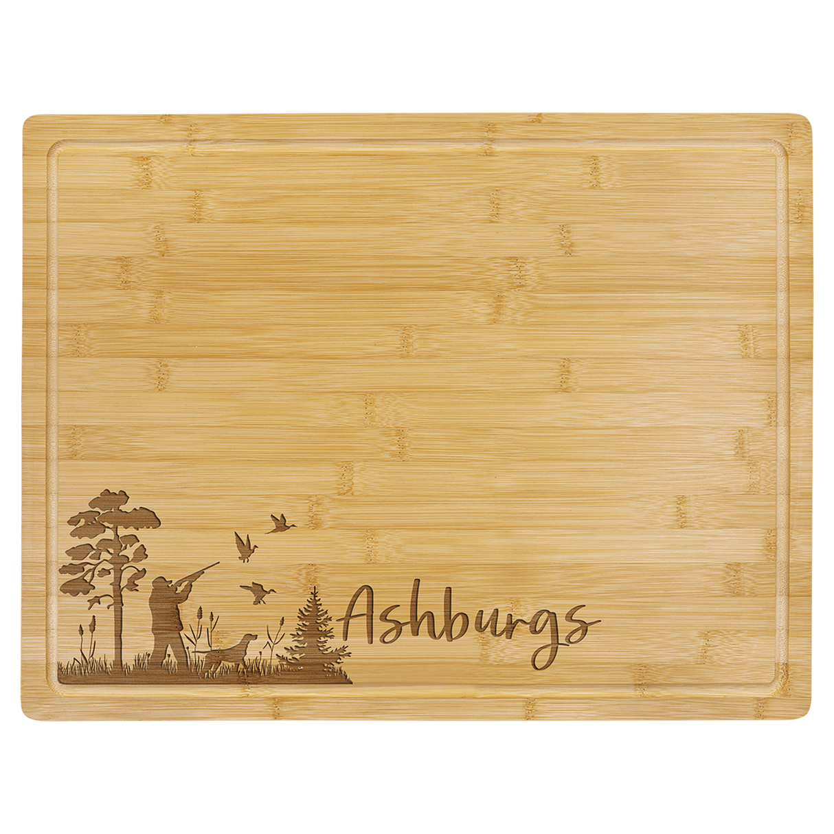 Bamboo Cutting Board with Drip Ring-AKD Ink
