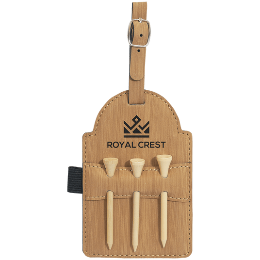 Golf Bag Tag with Wooden Tees-AKD Ink