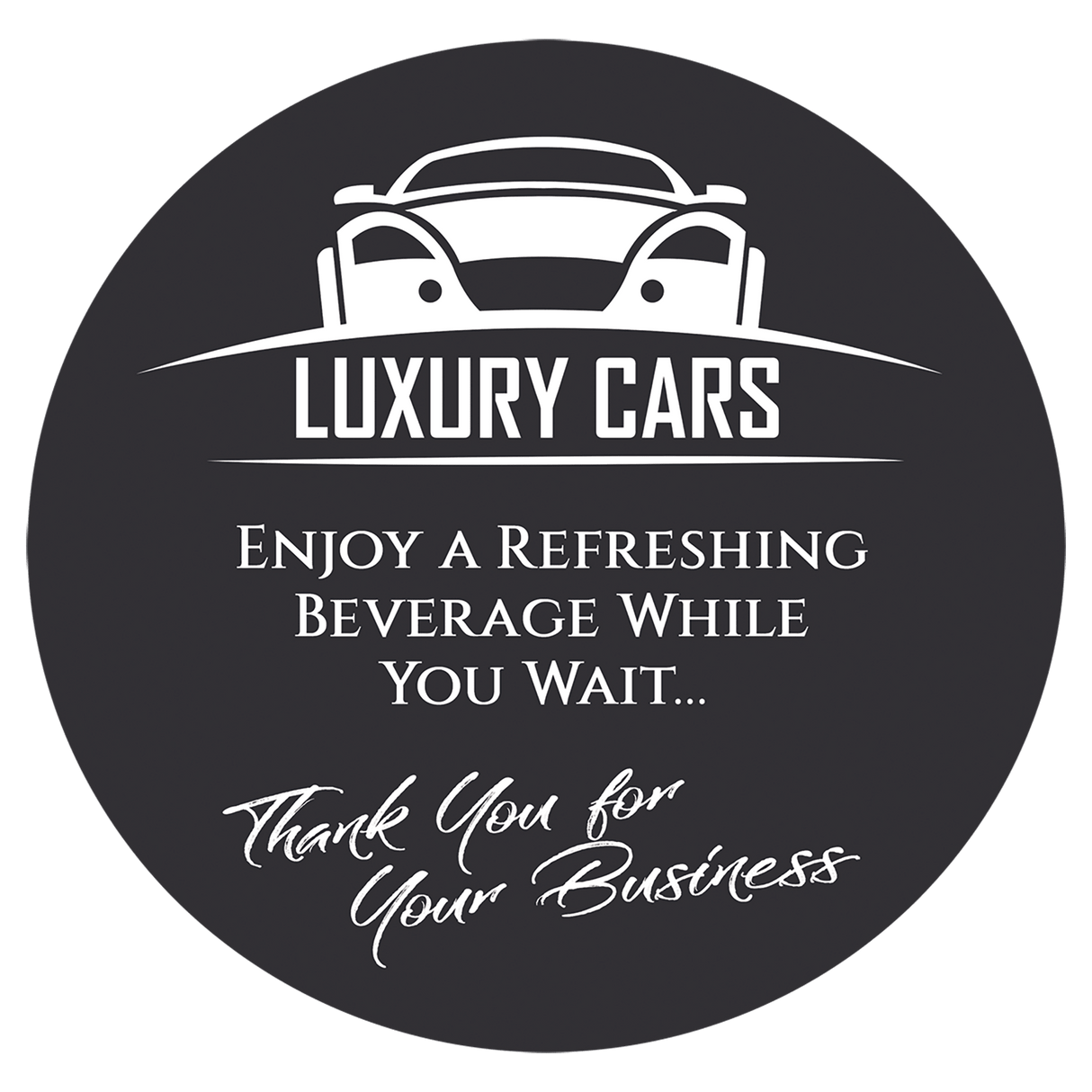 3 3/4" Round Black/White Silicone Coaster-AKD Ink