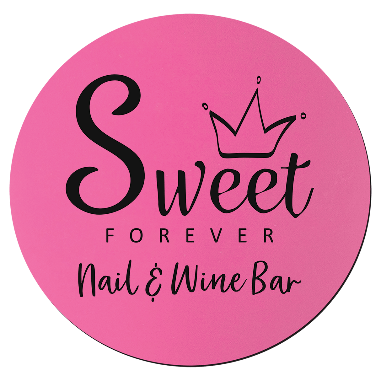 3 3/4" Round Black/White Silicone Coaster-AKD Ink