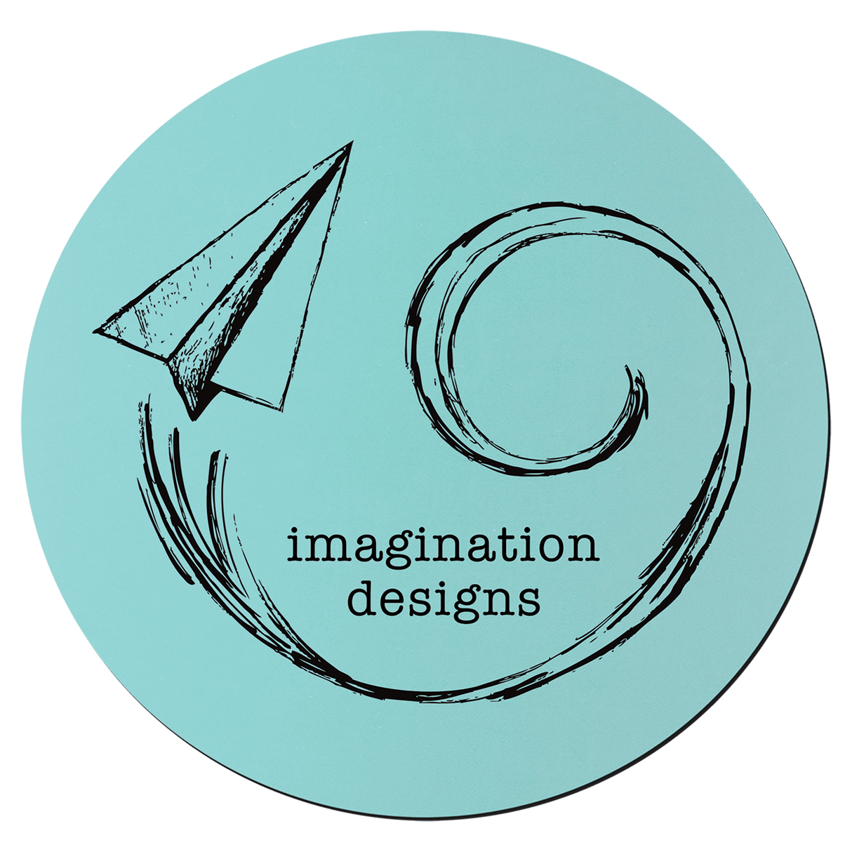 3 3/4" Round Black/White Silicone Coaster-AKD Ink