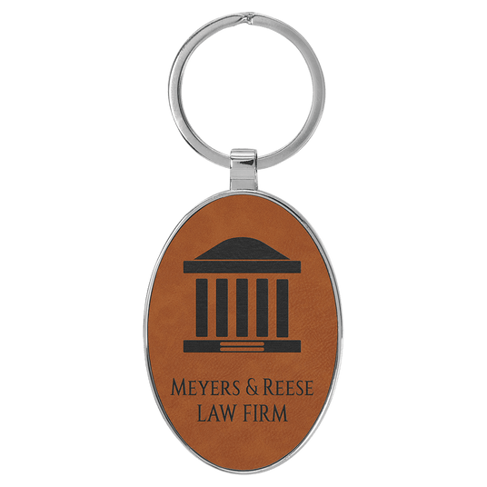 Oval Keychain with Metal Frame-AKD Ink