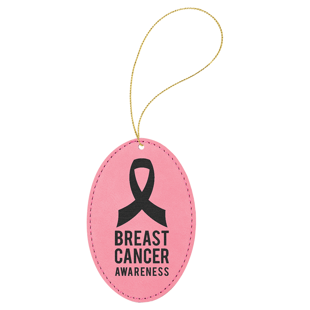 Oval Ornament with Gold String-AKD Ink