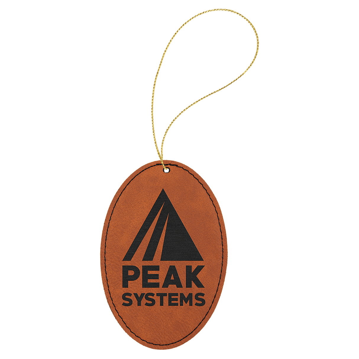 Oval Ornament with Gold String-AKD Ink