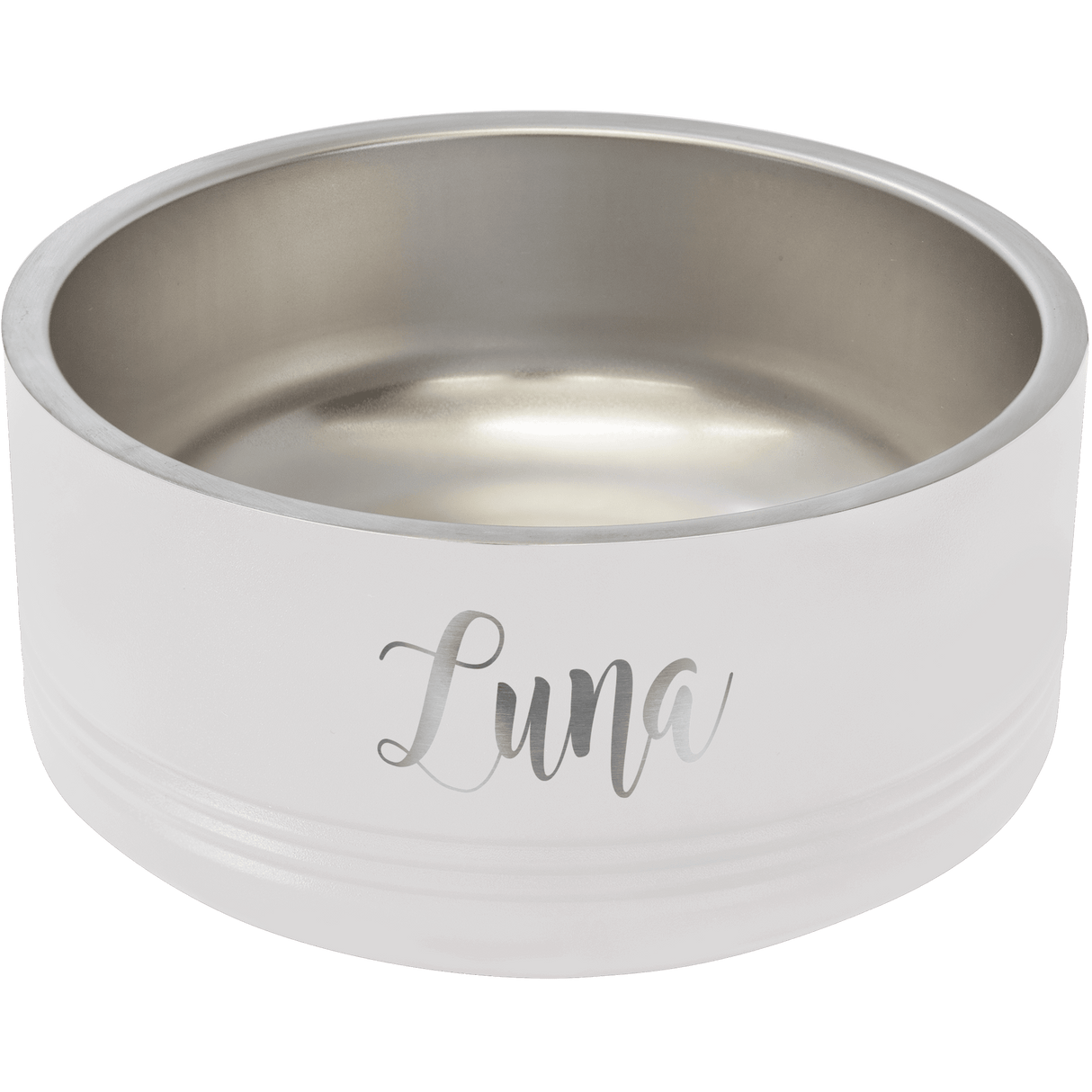 32 oz. Polar Camel Powder Coated Stainless Steel Medium Dog Bowl-AKD Ink