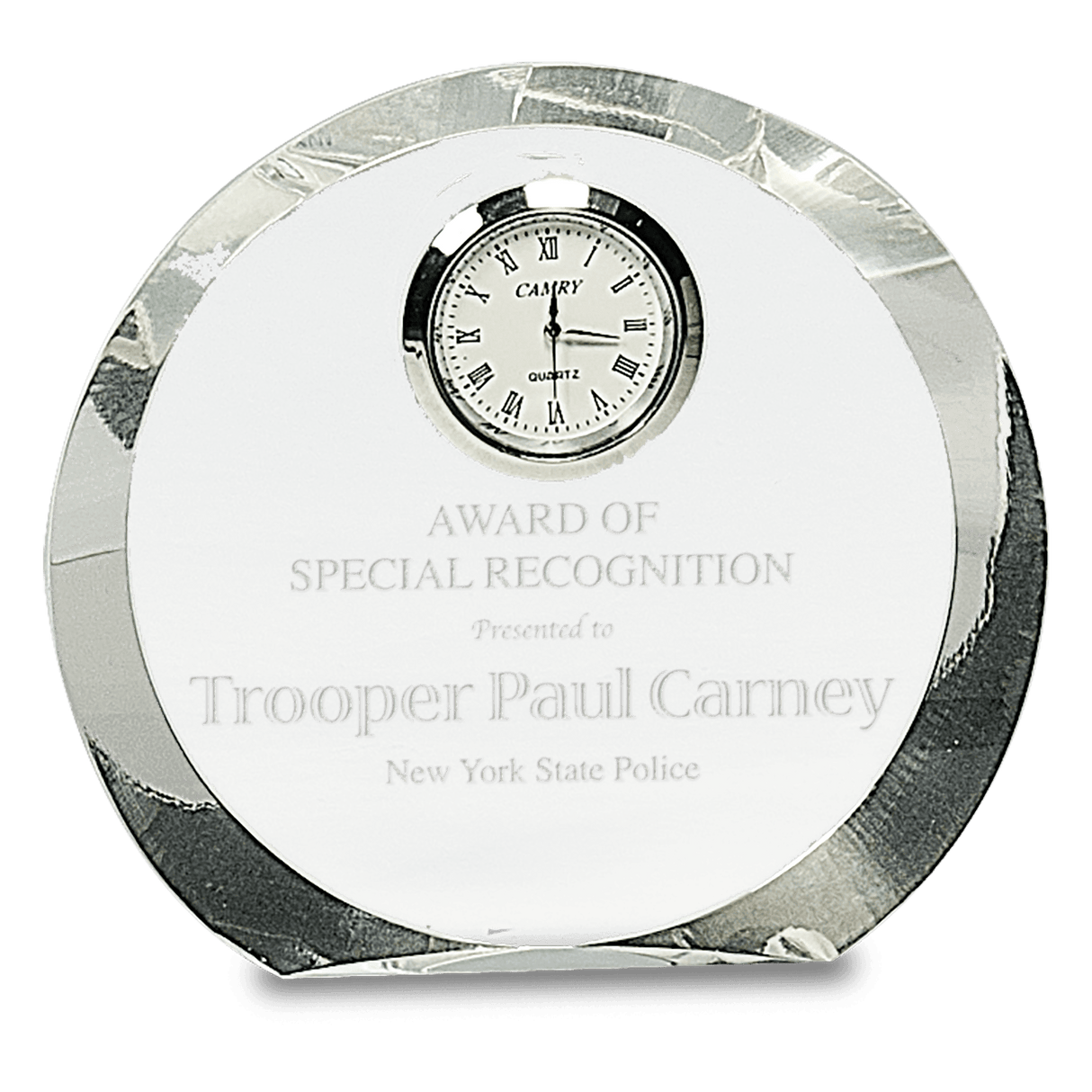 Premier Crystal Round with Clock-AKD Ink