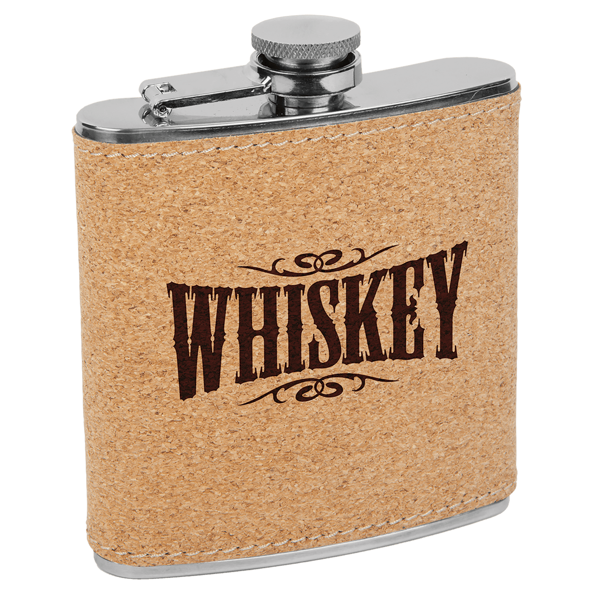 6 oz. Cork Stainless Steel Flask-AKD Ink