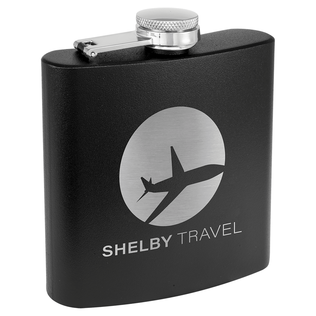 6 oz. Powder Coated Stainless Steel Flask-AKD Ink