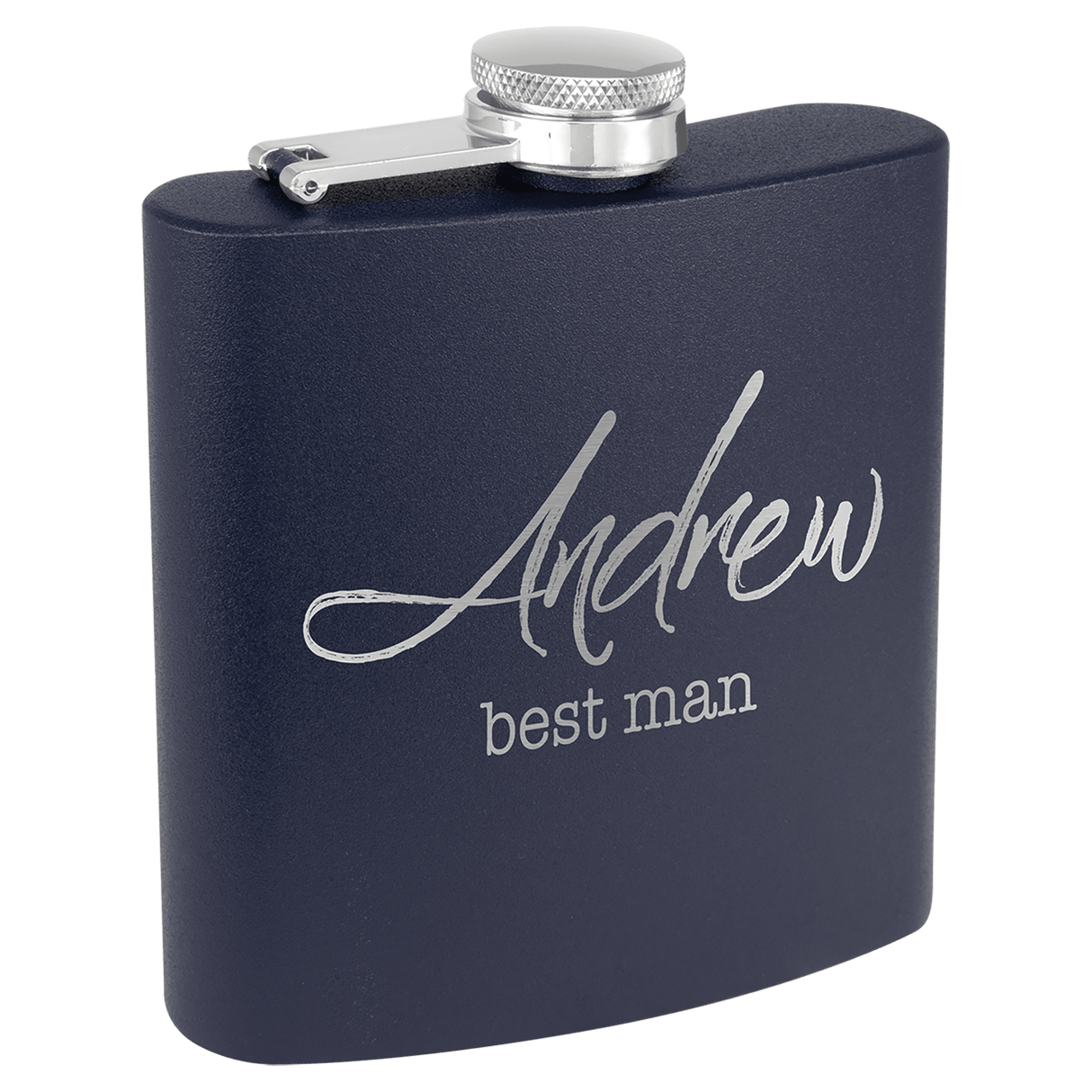 6 oz. Powder Coated Stainless Steel Flask-AKD Ink