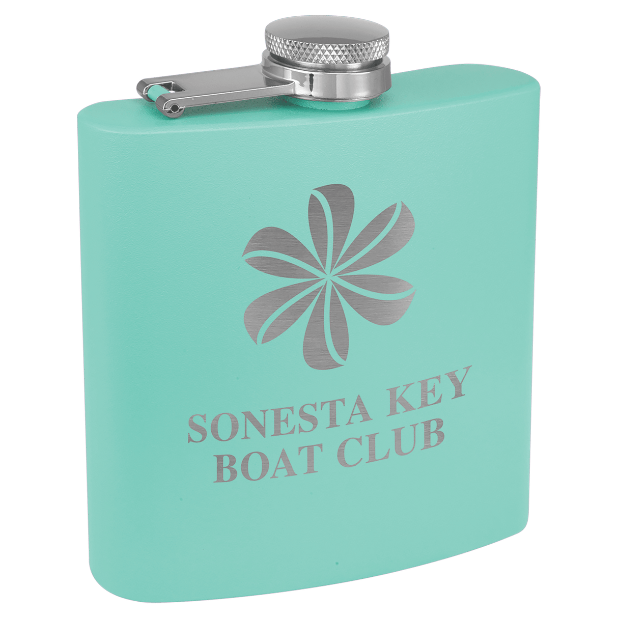 6 oz. Powder Coated Stainless Steel Flask-AKD Ink