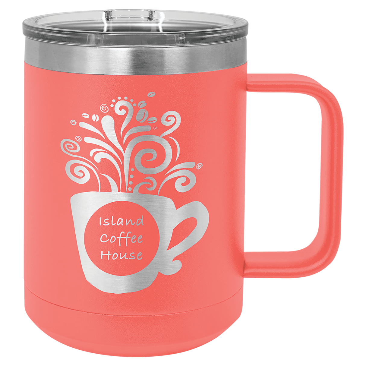 15 oz. Coffee Mug with Clear Slider Lid-AKD Ink
