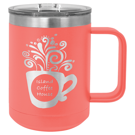 15 oz. Coffee Mug with Clear Slider Lid-AKD Ink