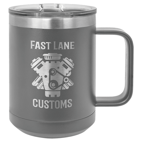 15 oz. Coffee Mug with Clear Slider Lid-AKD Ink