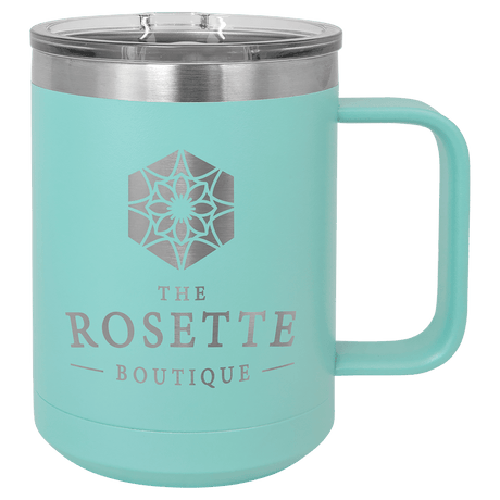 15 oz. Coffee Mug with Clear Slider Lid-AKD Ink