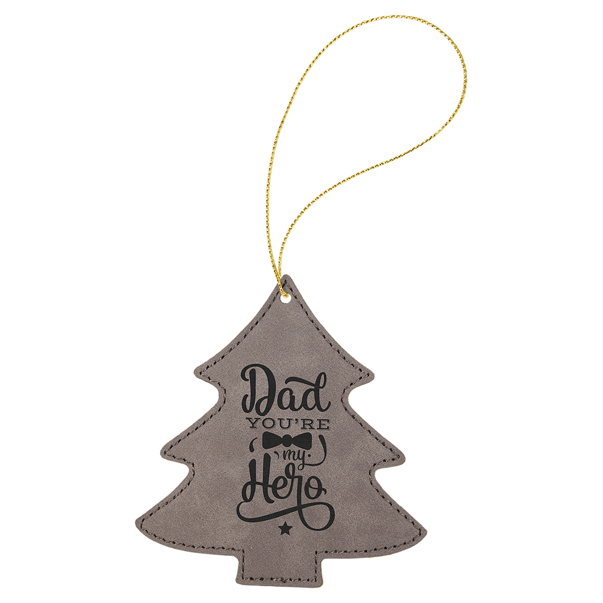 Tree Ornament with Gold String-AKD Ink