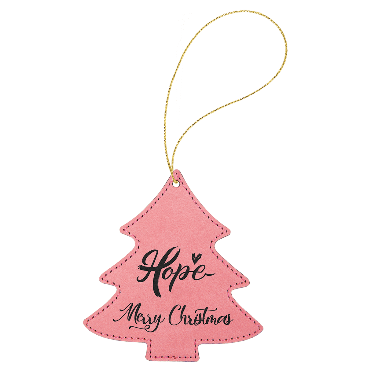 Tree Ornament with Gold String-AKD Ink