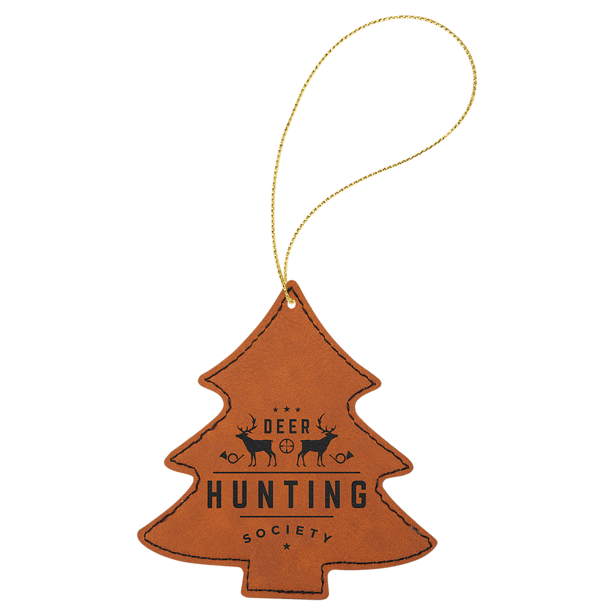 Tree Ornament with Gold String-AKD Ink