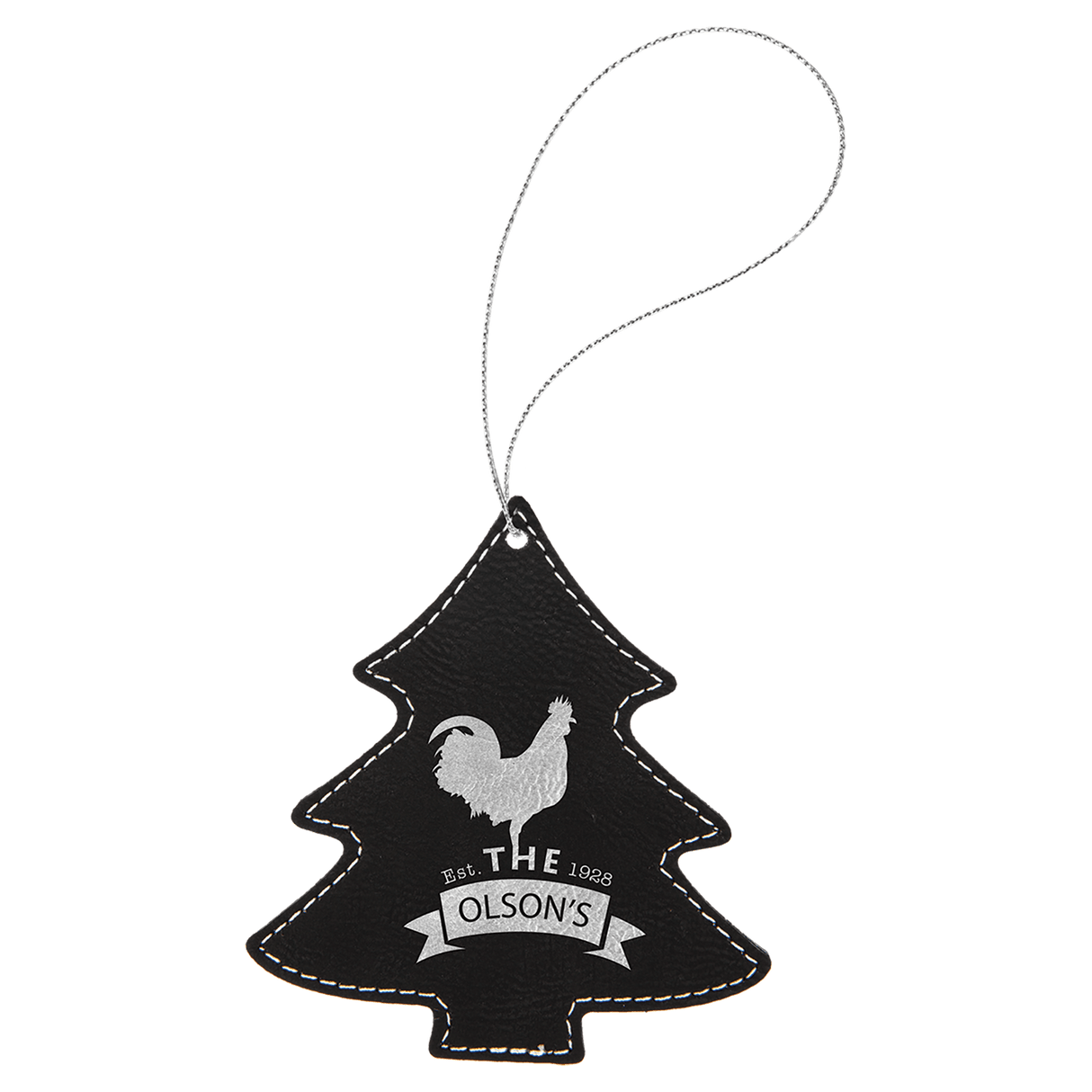 Tree Ornament with Silver String-AKD Ink