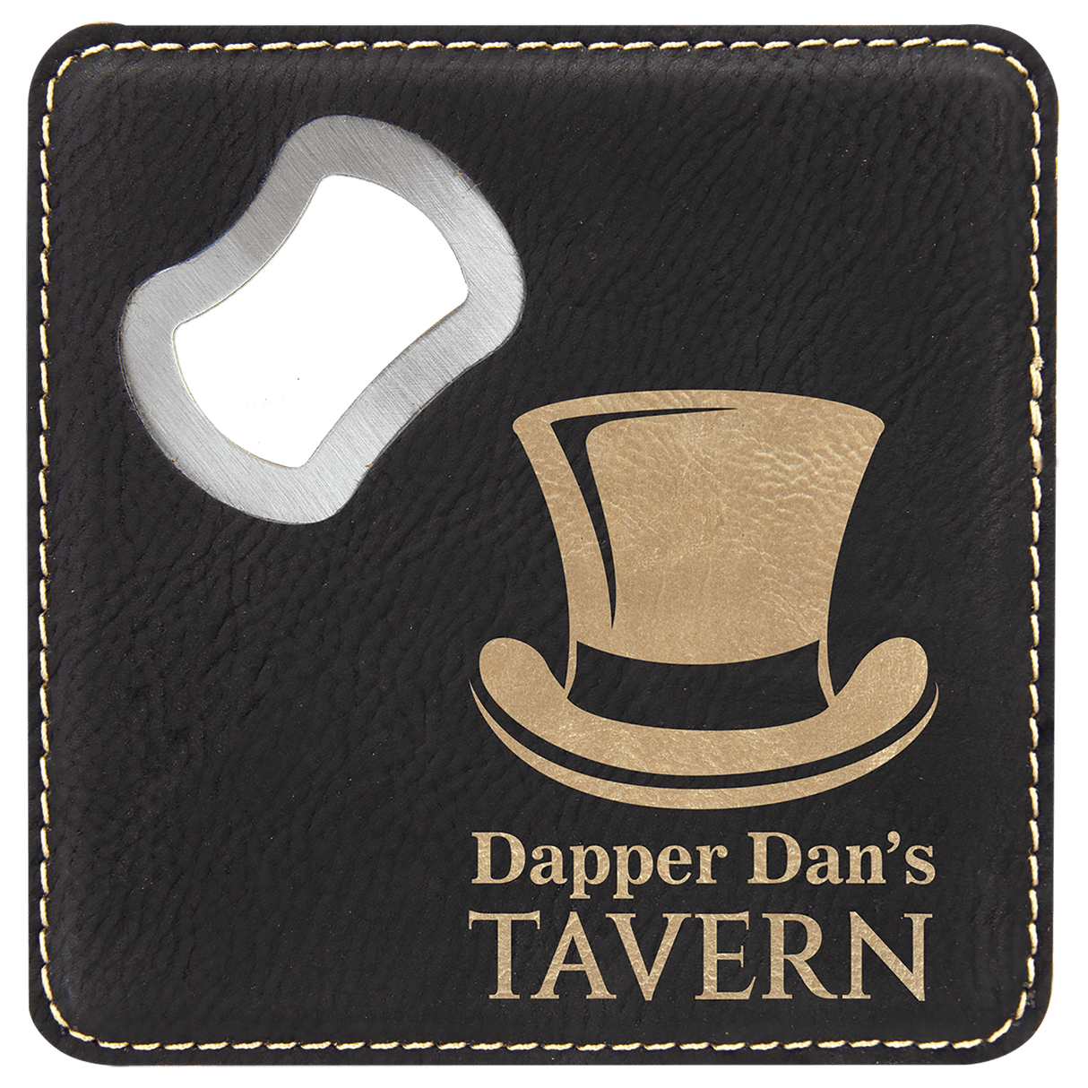 Square Coaster with Bottle Opener-AKD Ink