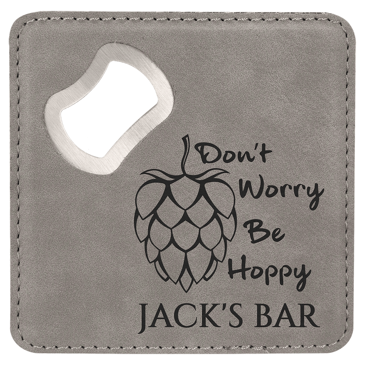 Square Coaster with Bottle Opener-AKD Ink