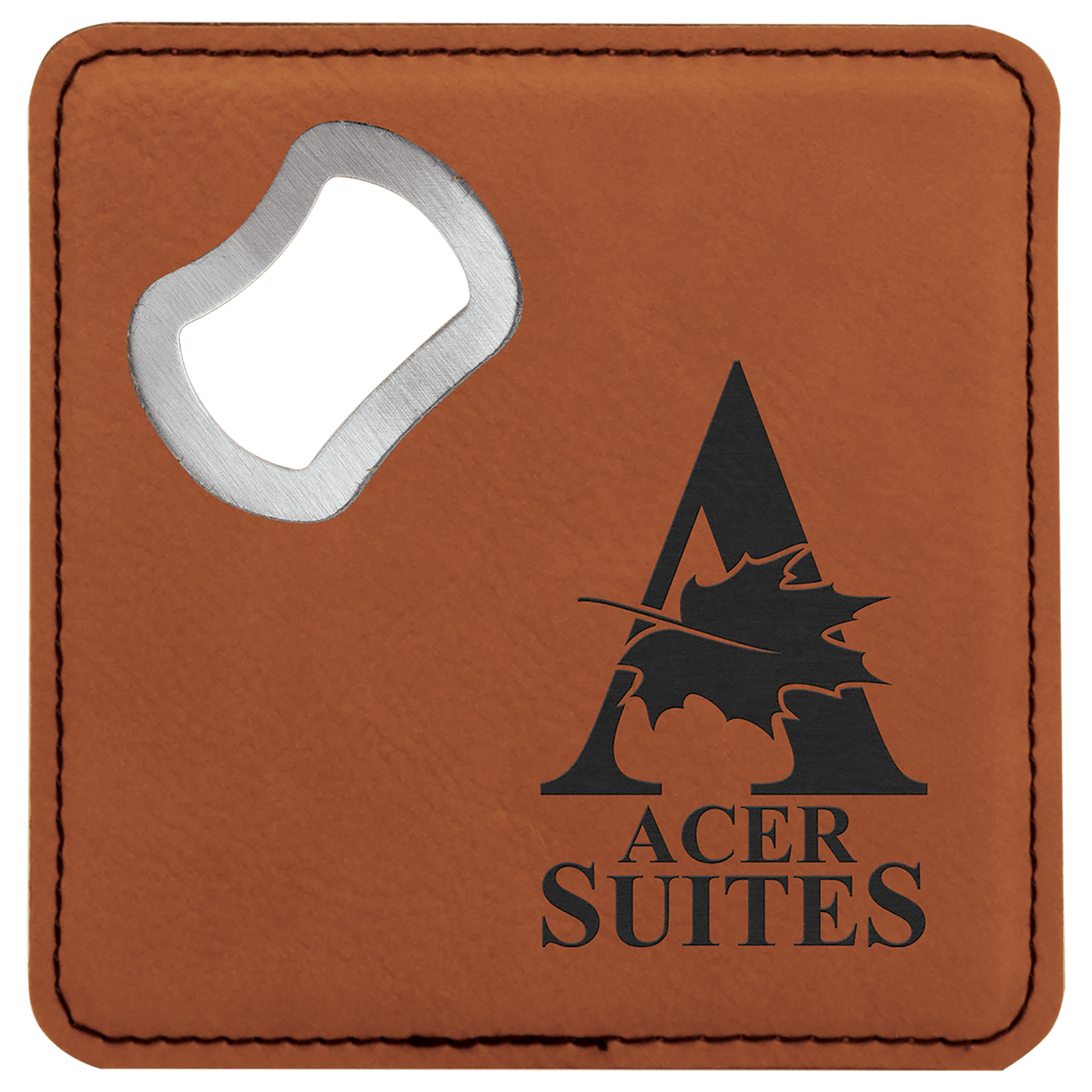 Square Coaster with Bottle Opener-AKD Ink