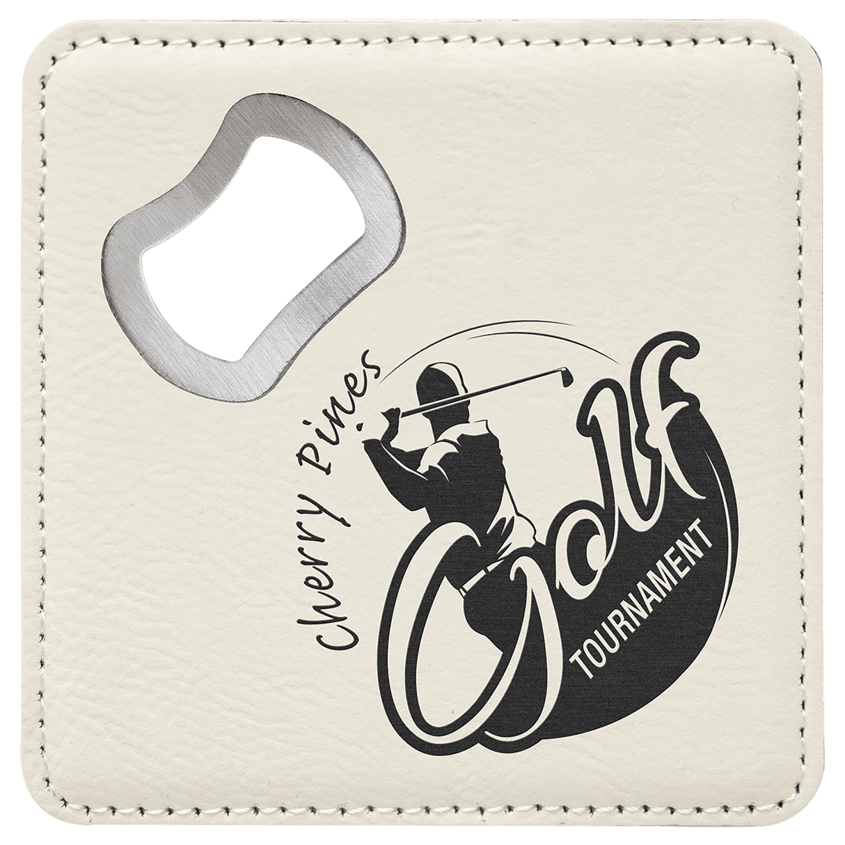 Square Coaster with Bottle Opener-AKD Ink