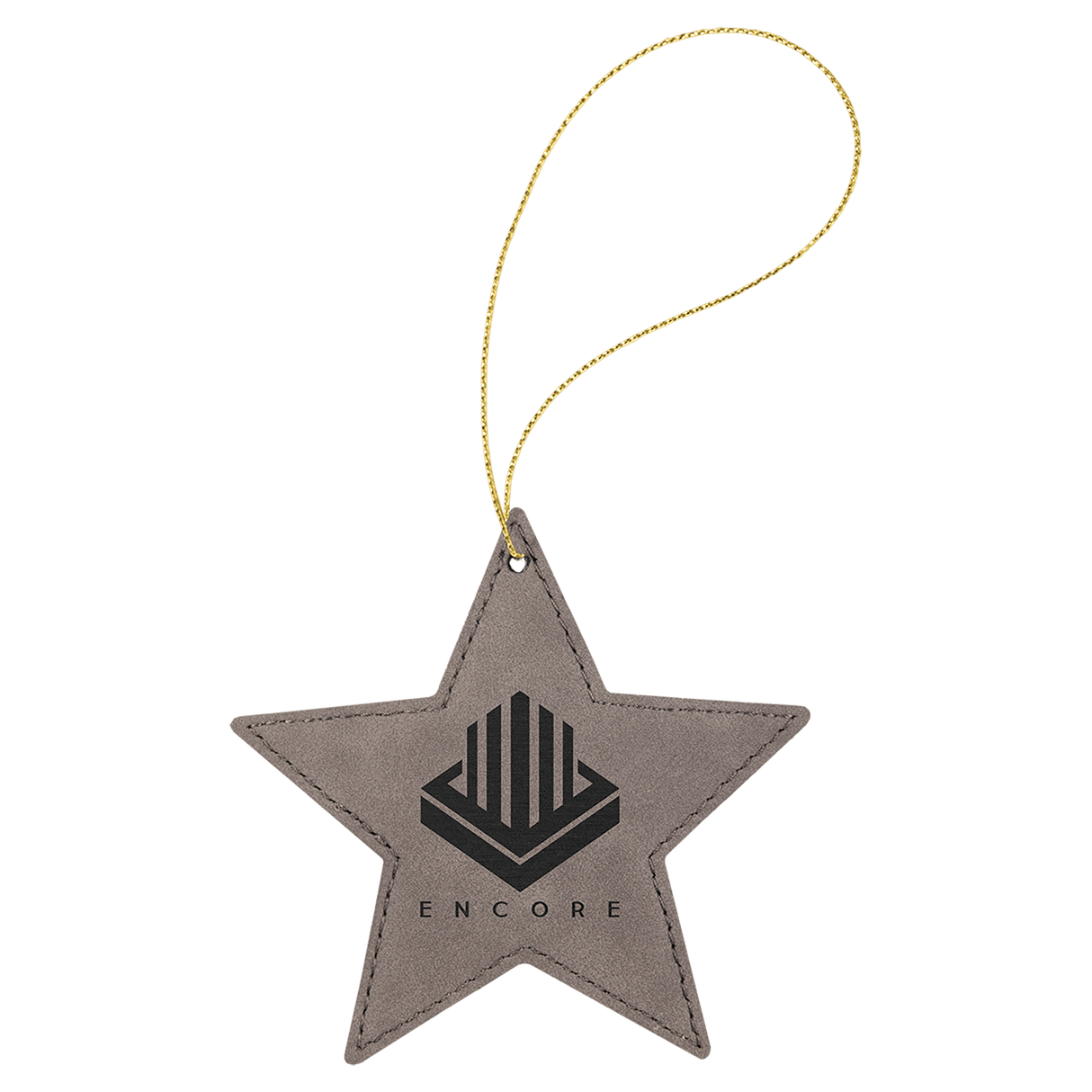 Star Ornament with Gold String-AKD Ink
