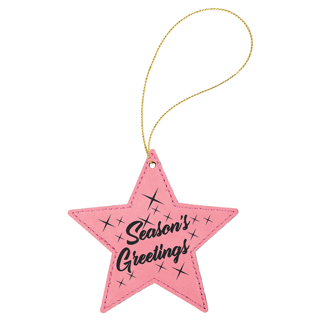 Star Ornament with Gold String-AKD Ink